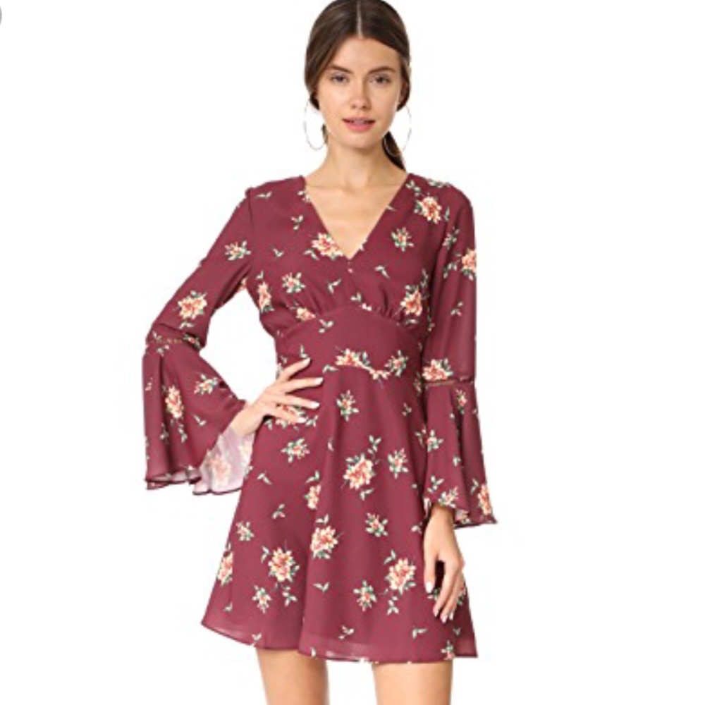 Ella Moon Burgundy Bell Summer Dress Size XS